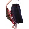 Damska sukne dlouha kvetina kapsa cerna