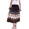 Damska sukne dlouha kvetina hneda