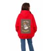 mikina oversized kapuce cervena sunshine