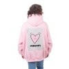 mikina oversized kapuce ruzova srdce plne