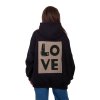 mikina oversized kapuce cerna love