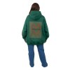 mikina oversized kapuce zelena back srdce obrys
