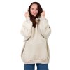mikina oversized kapuce ecru smile 1