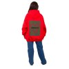 mikina oversized kapuce cervena srdce obrys
