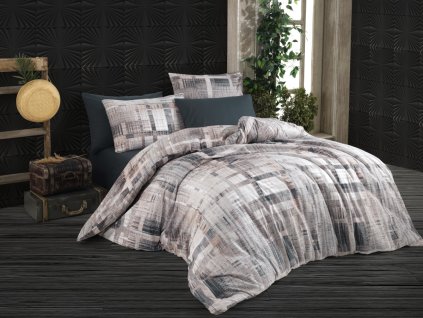 Bavlněný povlak béžový, šedý