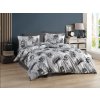 Povlečení bavlna 140x200 exotic černé, bílé, šedé zip