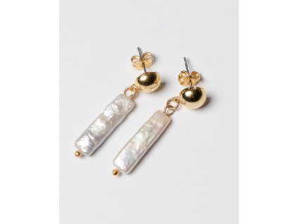 Earrings with baroque pearls Tube