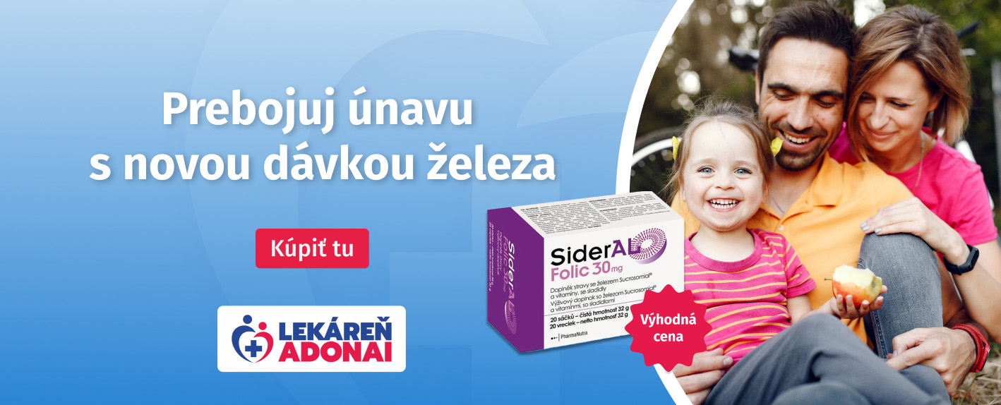 Prebojuj únavu s novou dávkou železa SiderAL Folic 30 mg  | Lekáreň ADONAI – online lekáreň