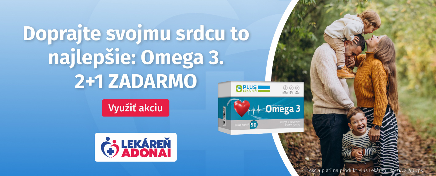 Akcia PLUS LEKÁREŇ Omega 3 90 cps 2+1 ZADARMO | Lekáreň ADONAI – online lekáreň