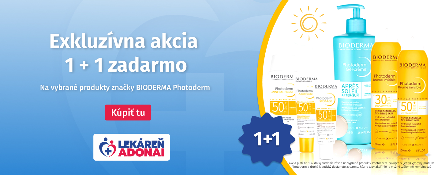 Exkluzívna akcia 1+1 zadarmo BIODERMA Photoderm | Lekáreň ADONAI – online lekáreň