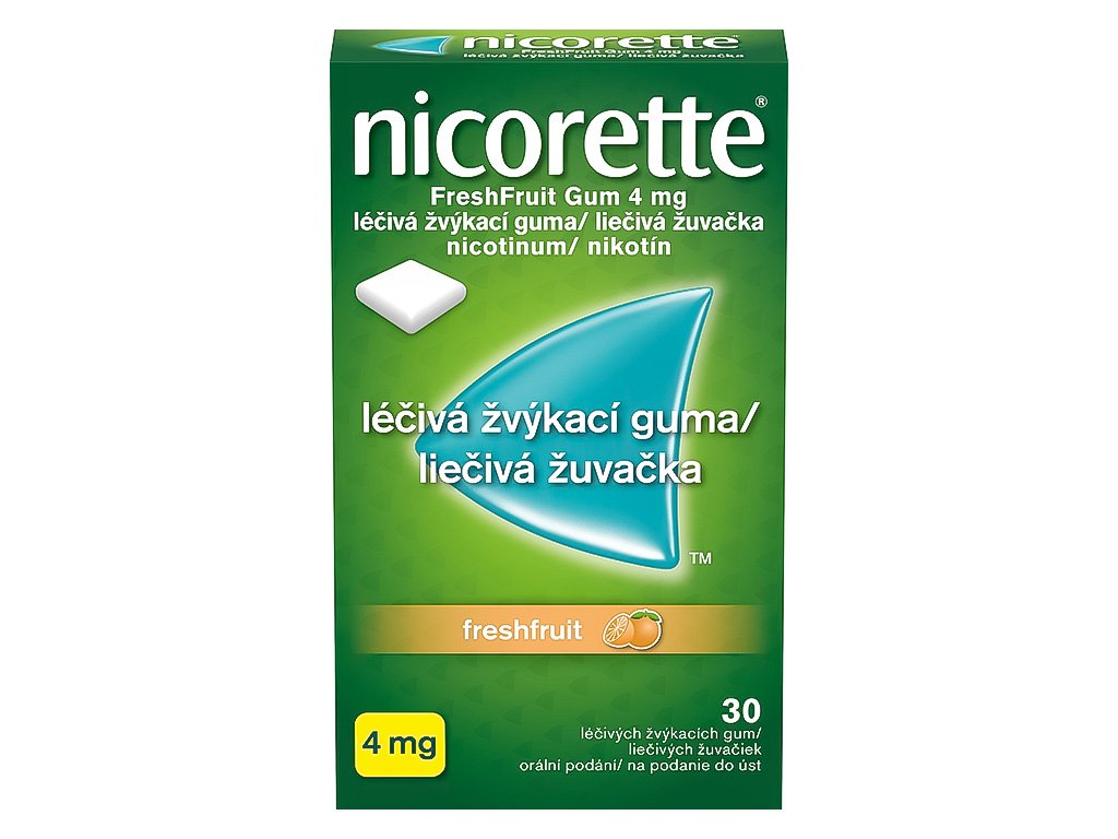 lekare adonai nicorette freshfruit gum 4 mg 30 ks