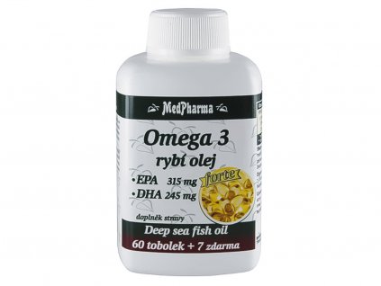 MedPharma OMEGA 3 rybí olej forte EPA, DHA 60+ 7 cps zadarmo