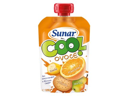 SUNAR COOL ovocie Pomaranč, Banán, Sušienky 120 g