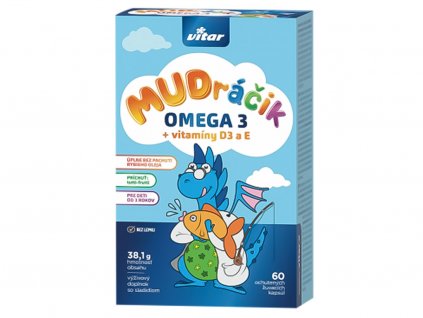 VITAR MUDráčik OMEGA 3 + vitamíny D3 a E 60ks