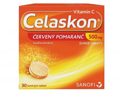 Celaskon 500 mg červený pomaranč 30 šumivých tabliet