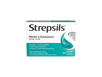 strepsils mentol a eukalyptus 24 pastilek