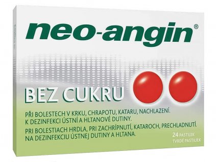 Lekáreň Adonai Neo-angin pastilky bez cukru 1,2 mg/0,6 mg/5,72 mg | 24 ks