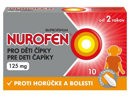 Lekáreň Adonai NUROFEN pre deti čapíky 125 mg | 10 ks