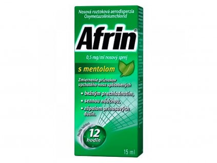 Afrin 0,5 mg ml nosový sprej s mentolom 15 ml