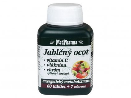 MedPharma JABLČNÝ OCOT, VIT C, VLÁKNINA, CHRÓM 60+7 tbl zadarmo