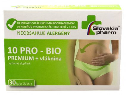 Slovakiapharm 10 PRO BIO PREMIUM + vláknina 30 kps