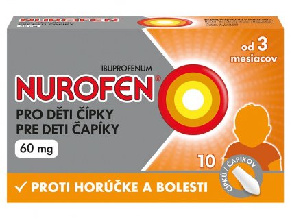 Lekáreň Adonai NUROFEN pre deti čapíky 60 mg | 10 ks