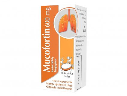 Mucofortin 600 mg 10 šumivých tabliet