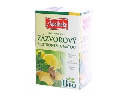 APOTHEKE BIO SELECTION Zázvor. čaj s citr. a mätou čaj finito