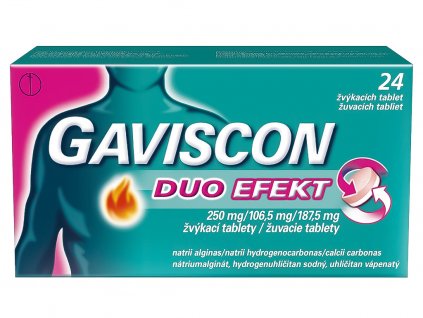 GAVISCON DUO EFEKT žuvacie tablety 24 ks