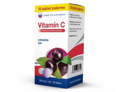 Dobré z SK Vitamín C 200 mg príchuť ACAI 70tbl
