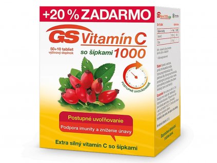 GS Vitamín C 1000 so šípkami 50+10 tbl