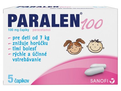 Lekáreň Adonai PARALEN 100 čapíky 100 mg | 5 čapíkov