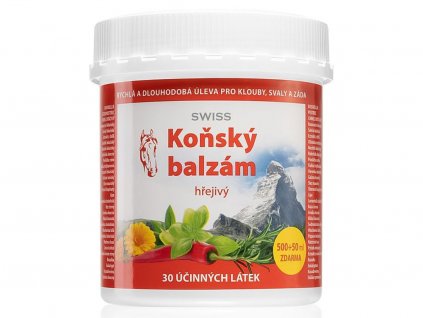 Lekáreň Adonai KONSKÝ BALZAM SWISS hrejivý | 500 + 50 ml zadarmo