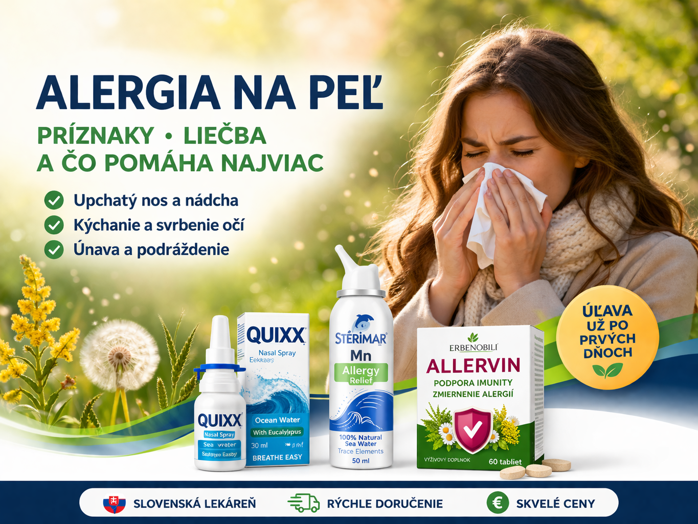 Alergia na peľ – príznaky, liečba a čo pomáha najviac