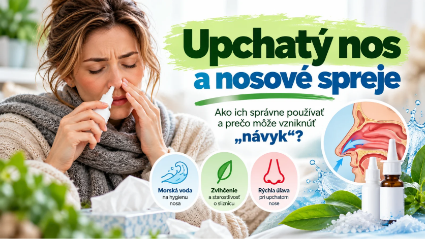 Upchatý nos a nosové spreje: Ako ich správne používať a prečo môže vzniknúť „návyk“