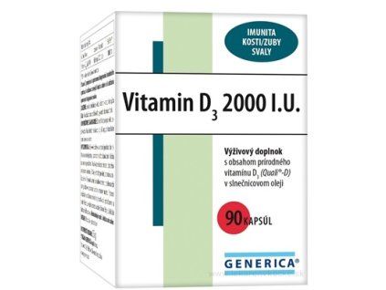GENERICA Vitamin D3 2000 IU kapsuly 90 ks