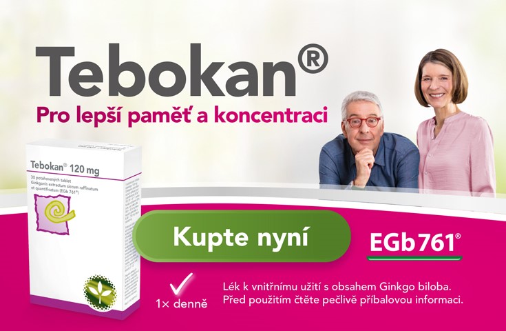 Tebokan – lék s Ginkgo biloba pro lepší paměť a koncentraci. Užívejte 1x denně. Kupte nyní.