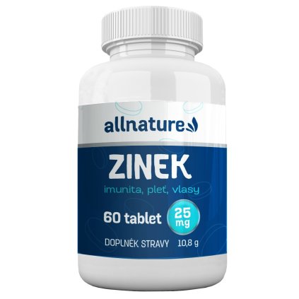 allnature zinek 25 mg 60 tbl