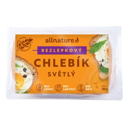 allnature bezlepkovy chlebik svetly 350 g