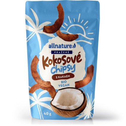 allnature kokosove chipsy s kakaem 40 g