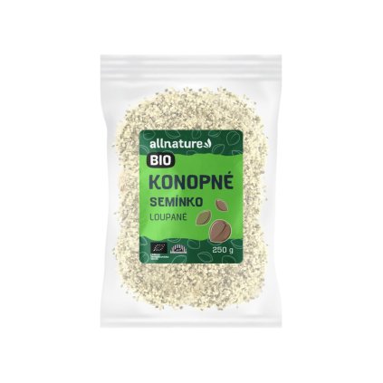 allnature konopne seminko loupane bio raw 250 g