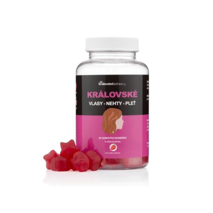 kralovske vlasy nehty plet s biotinem a vitaminy b5 b6 b12 60 gumovych bonbonu