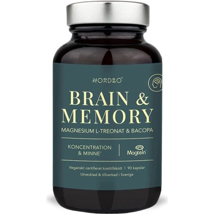 Nordbo Brain & Memory 90 kapslí (Magtein® & Bacopa)