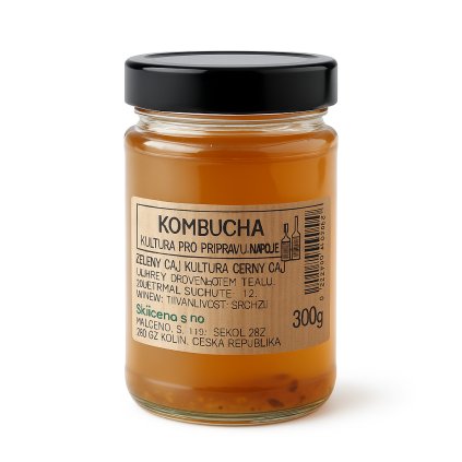 Česká kombucha houba a velká násada 6-8 cm včetně 300 ml nálevu