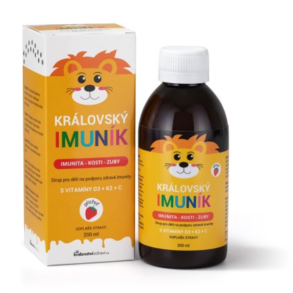 kralovsky imunik detsky sirup pro zdravou imunitu vitamin d3 k2 c 200ml