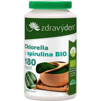 Zdravý Den Bio Chlorella a spirulina 180 kapslí