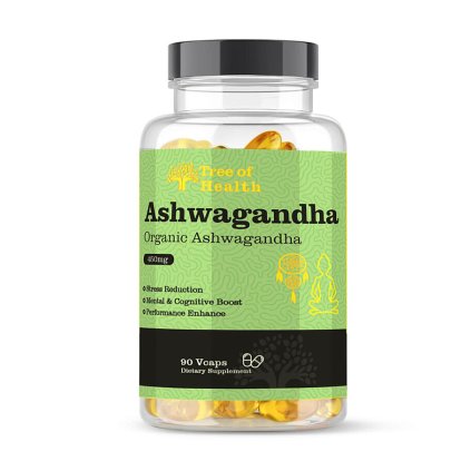 Tree of Health Organic Ashwagandha 450 mg – 90 kapslí