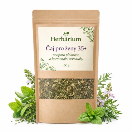 Herbárium Čaj pro ženy 35+ – podpora plodnosti a hormonální rovnováhy, 100 g