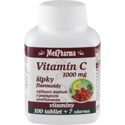 MedPharma Vitamín C 1000 mg s šípky 107 tablet