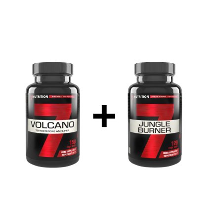 Dvojitá síla pro muže: spalovač Jungle Burner + silná podpora testosteronu Volcano pro energii, výkon a rychlejší výsledky.